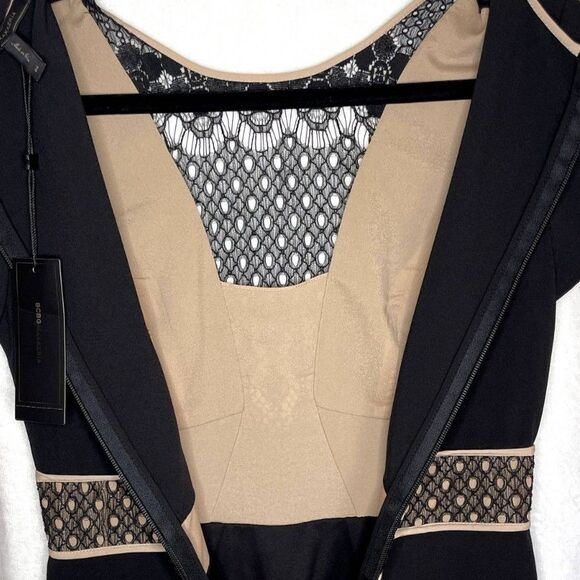 NWT BCBG Max Azria Libi Dress - Black / Nude Size 4 - Picture 8 of 9